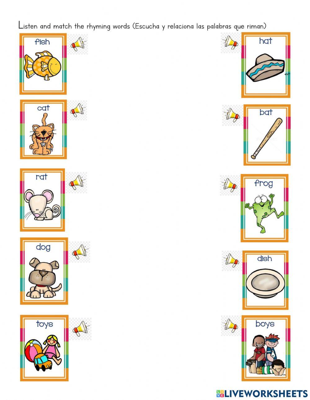 Match the rhyming words