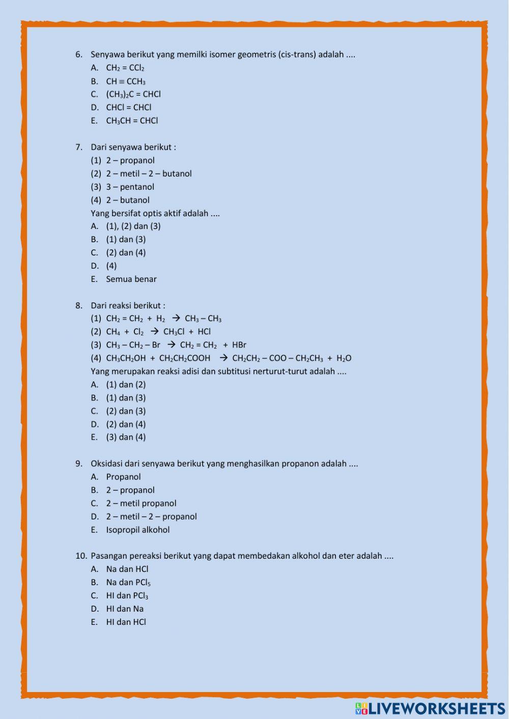 UH Senyawa Turunan Alkana