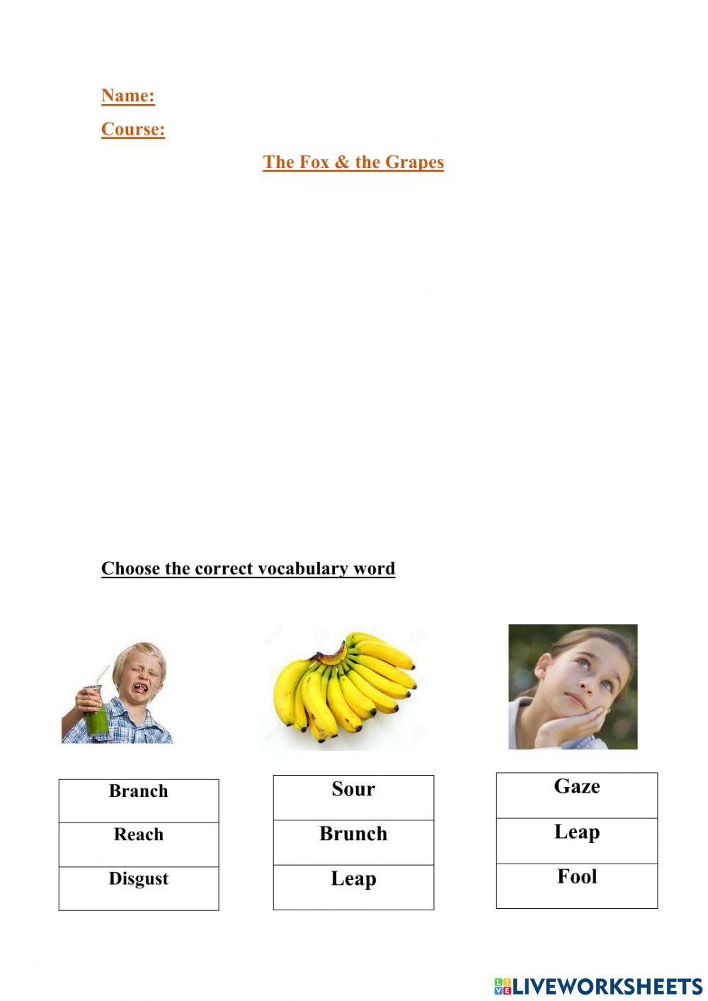 The fox and the grapes