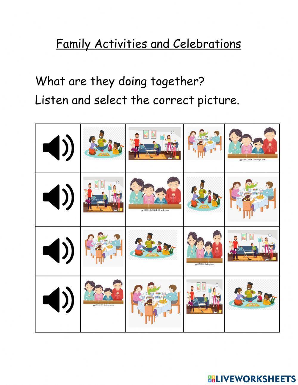 Family Activities and Celebrations