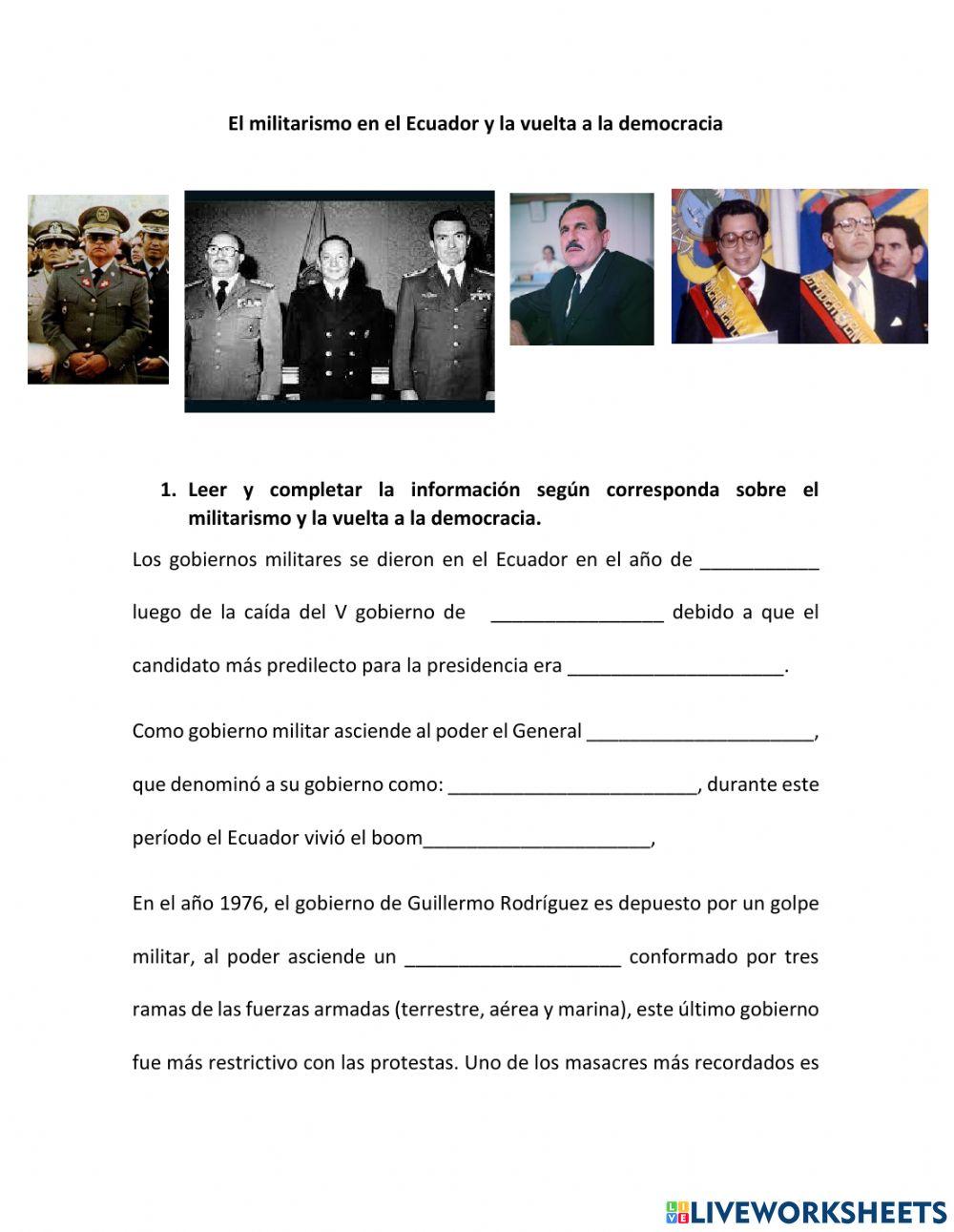 Militarismo en el ecuador