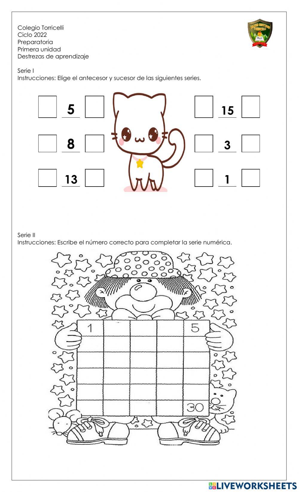 Evaluación Destrezas de Aprendizaje Primera Unidad