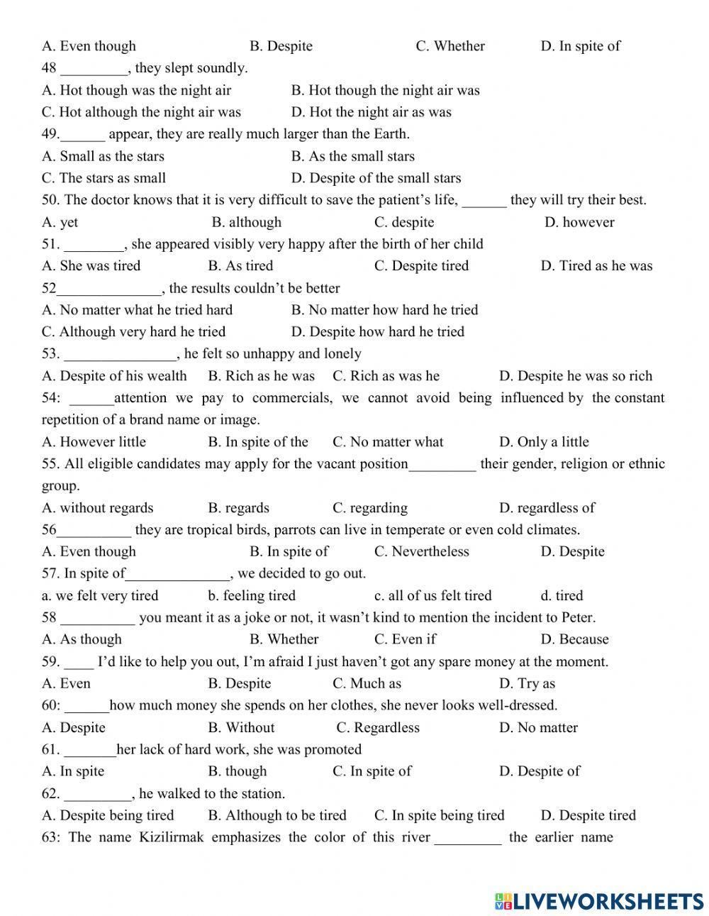 Grade 11- Connectors (Review)