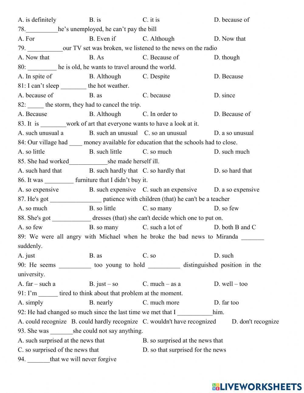 Grade 11- Connectors (Review)