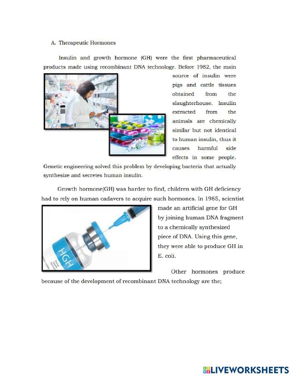 Recombinant DNA visual data 6