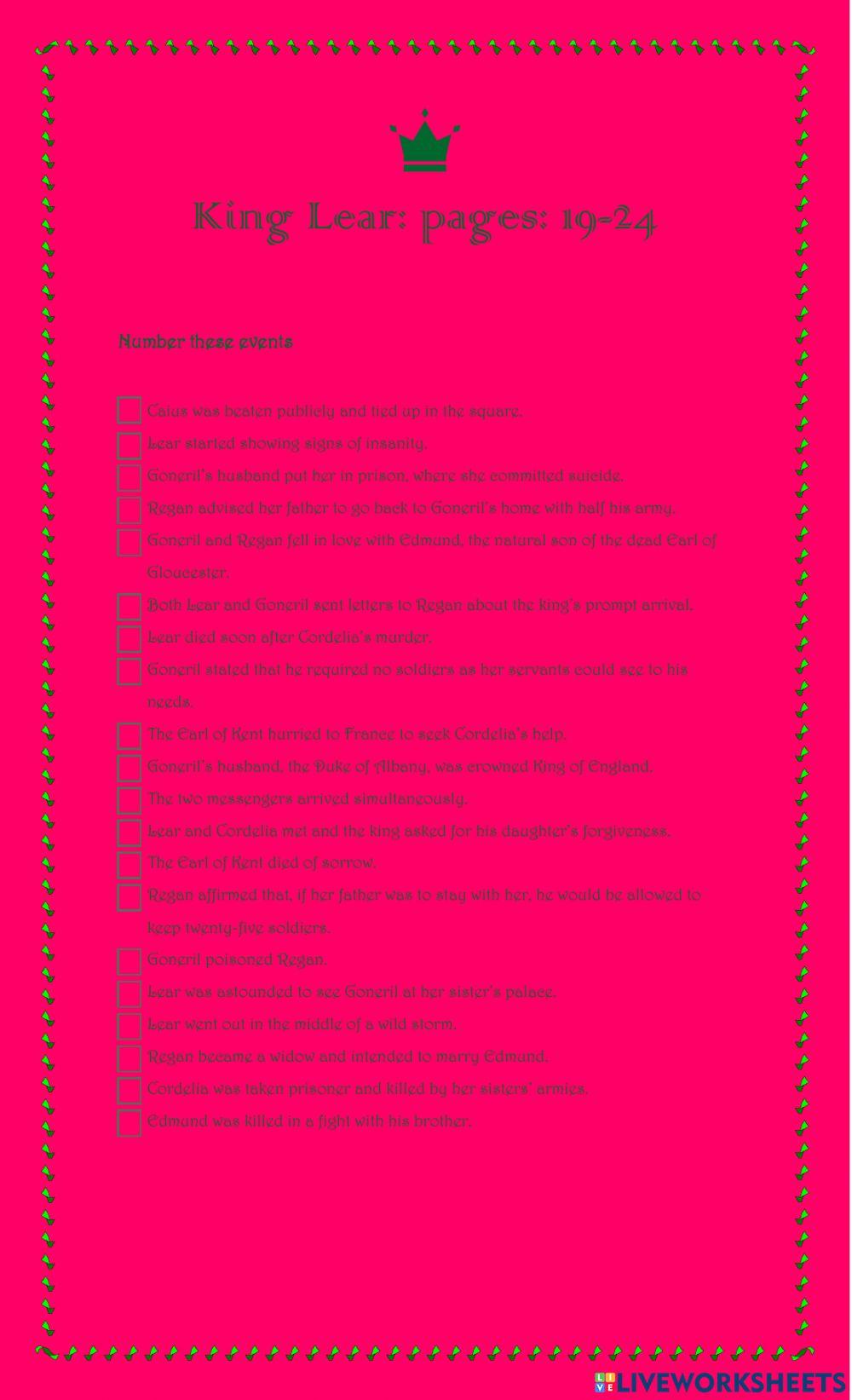 King Lear: pages 19-24