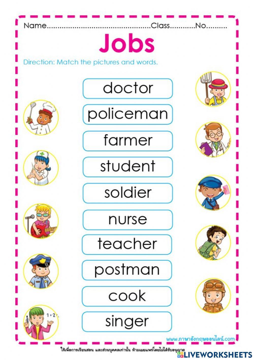 occupation-1904765-sumita-ngoenthong-live-worksheets