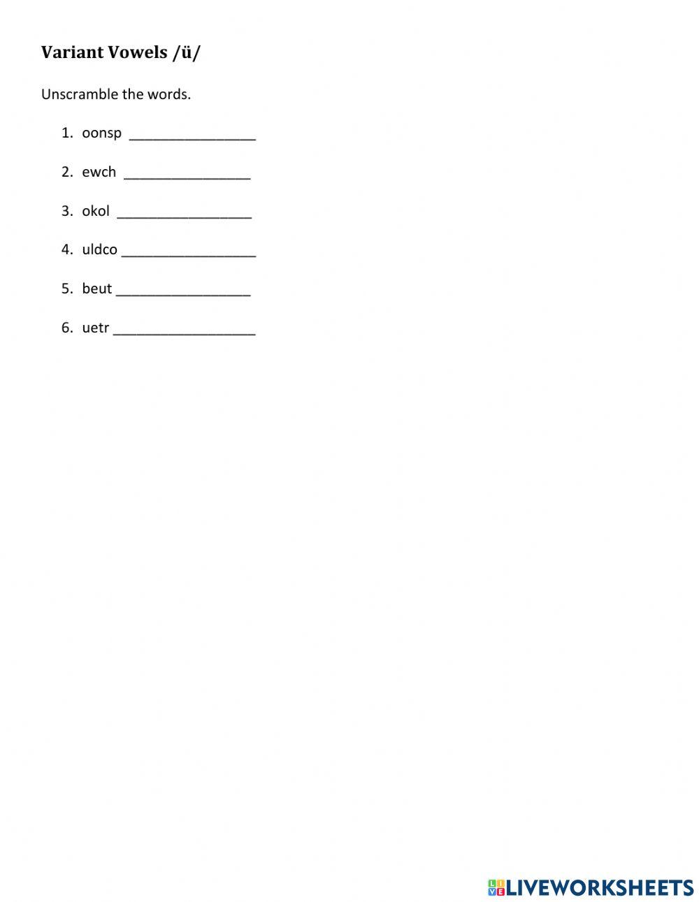 Phonics 3rd Period Test