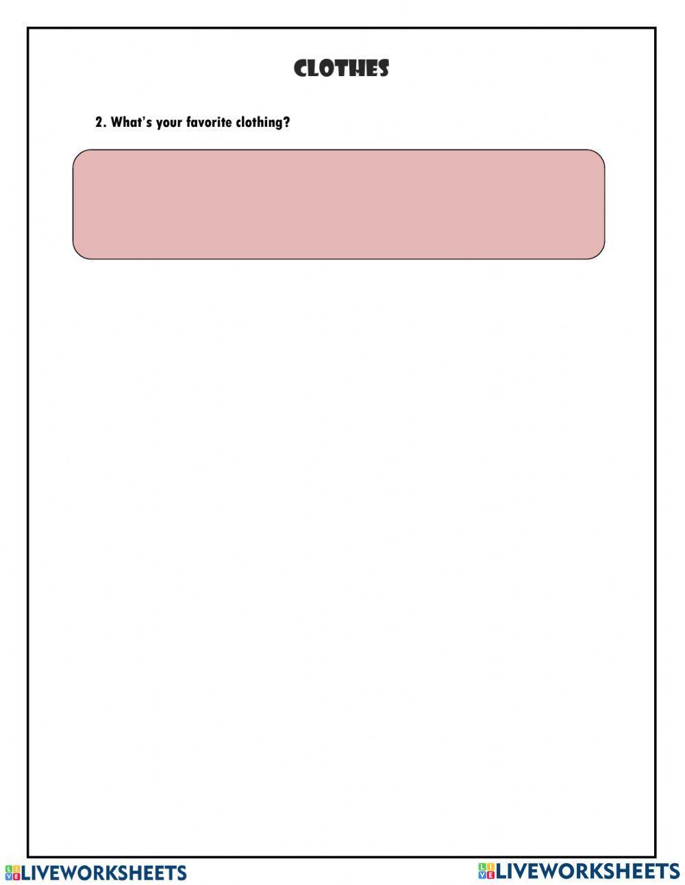 Aprendiendo la ropa en ingles