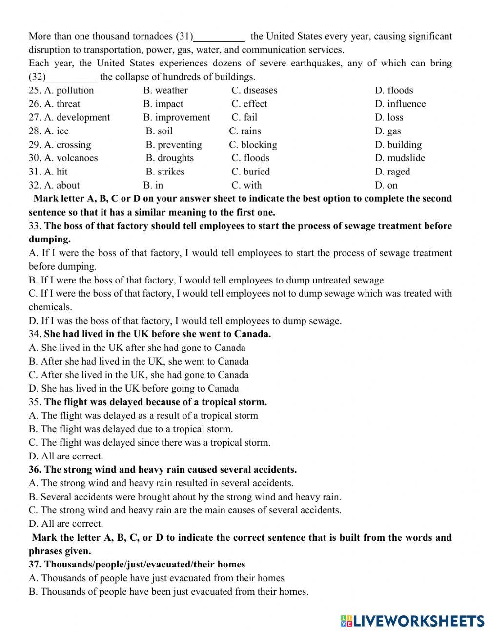 Grade 8-mid term 2- Test 2