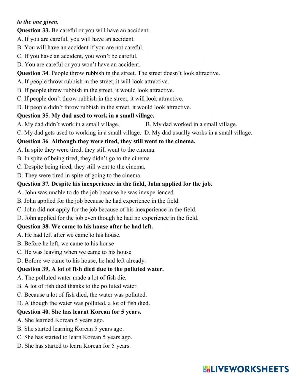 Grade 8- Midterm 2- Test 3