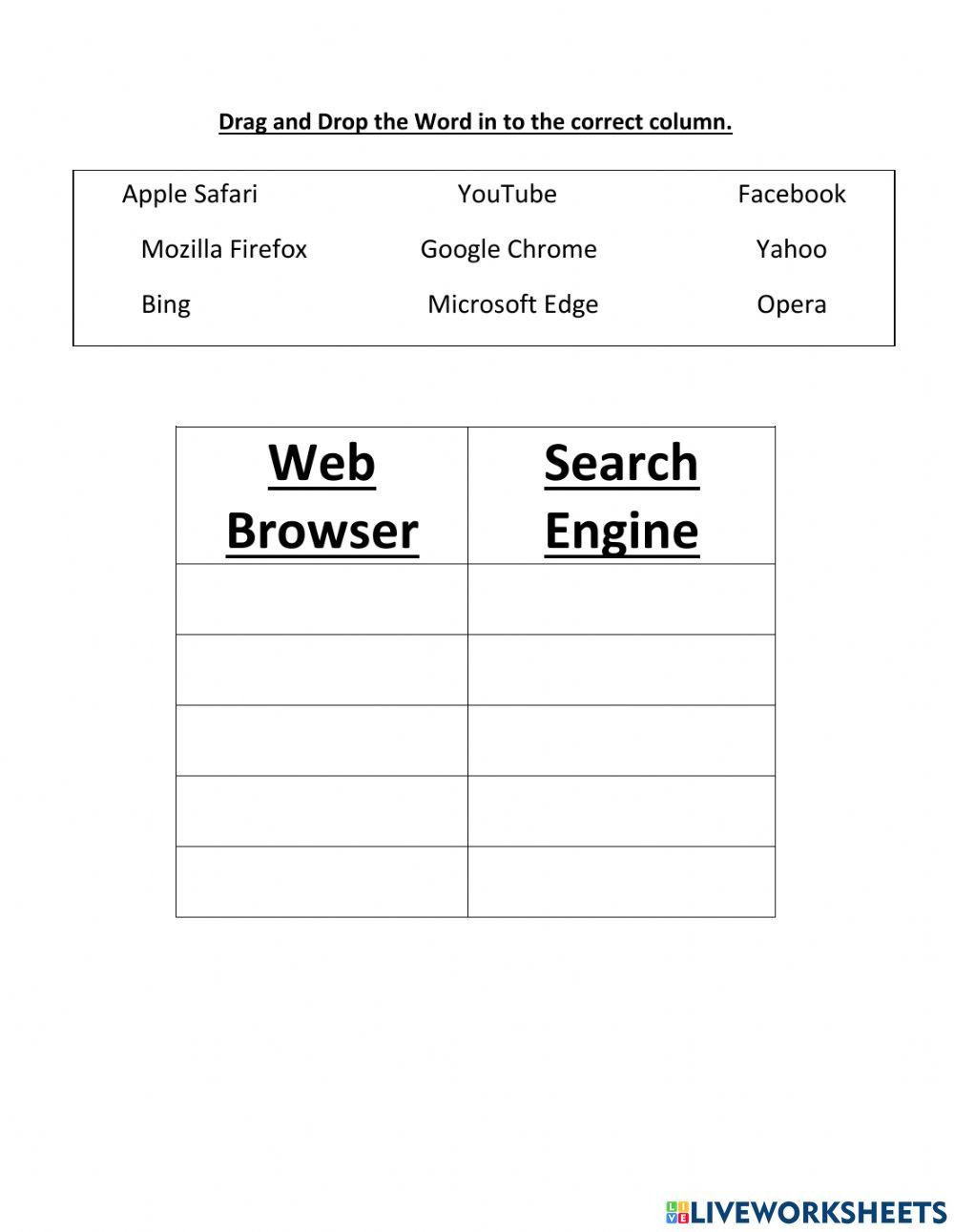 Websites and search engines
