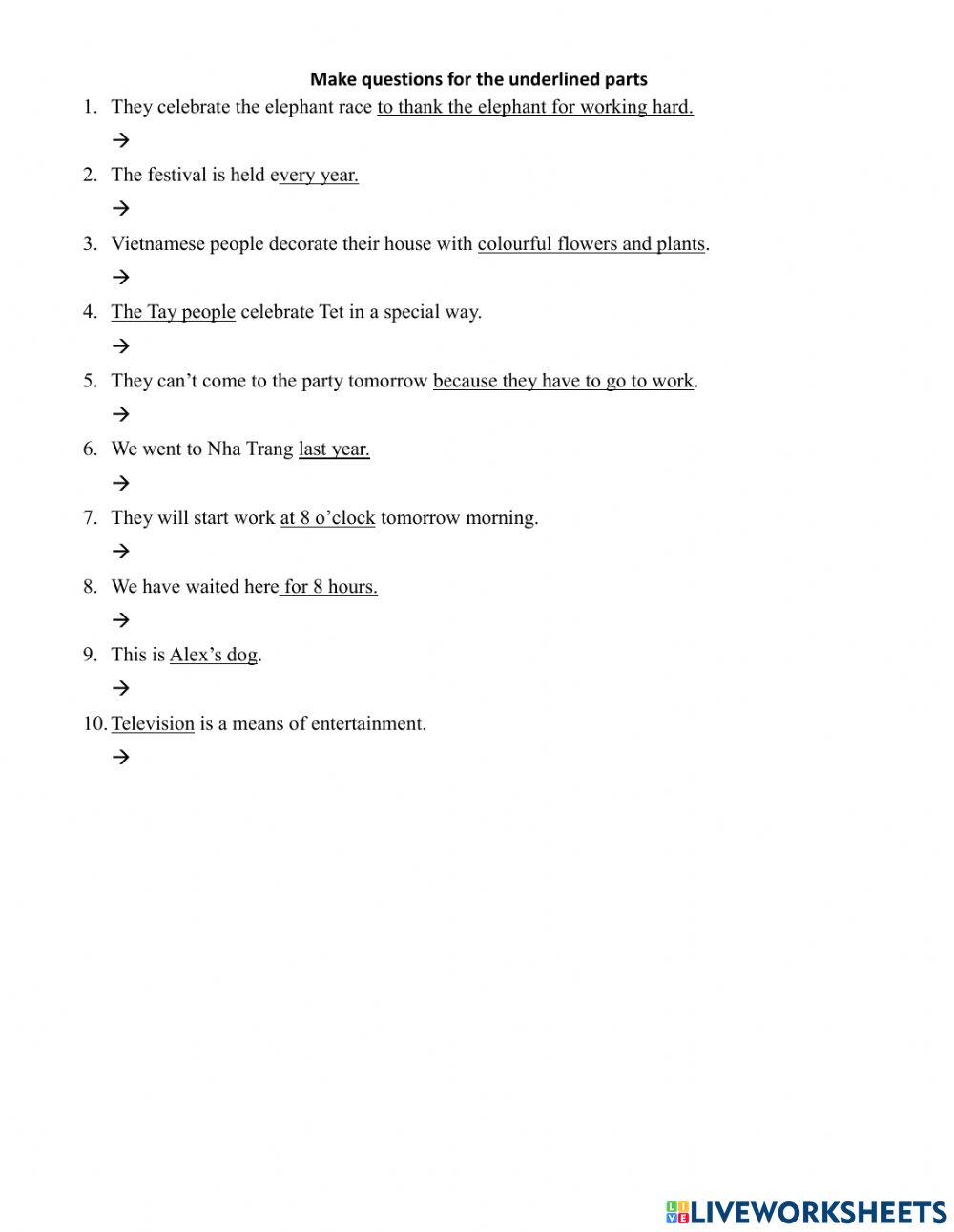 1905153 make questions for the underlined parts l 