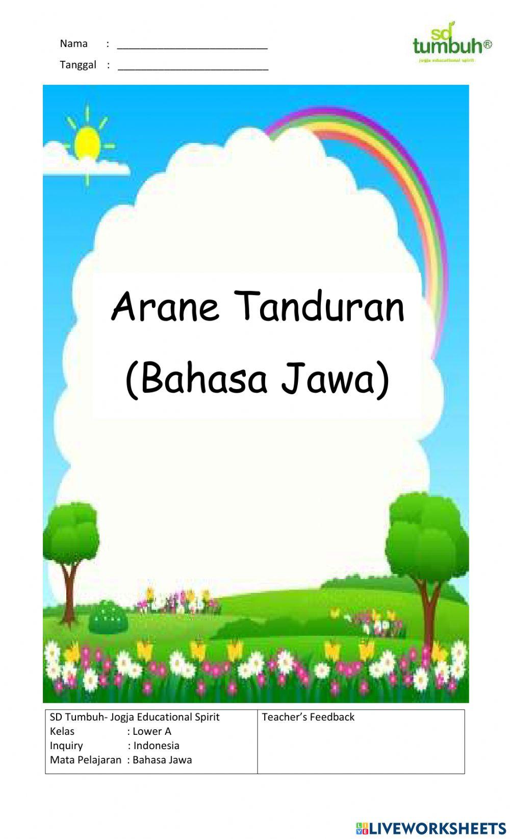 Bahasa Jawa-Arane Tanduran-Isian Singkat