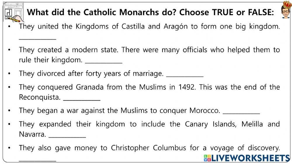 Early Modern Spain Worksheets