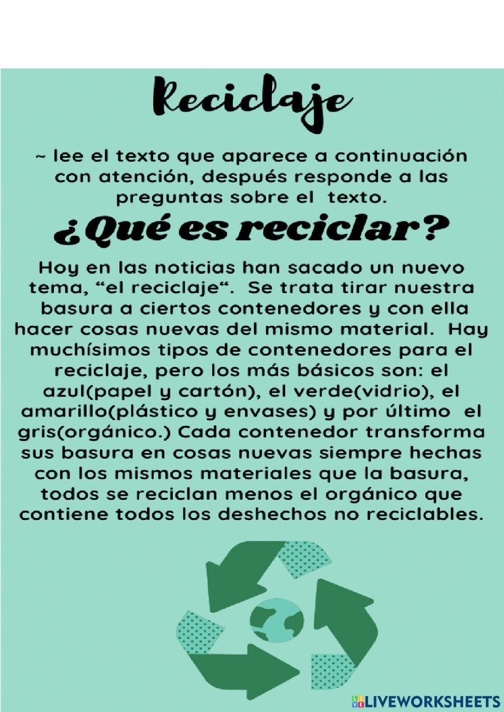 El reciclaje