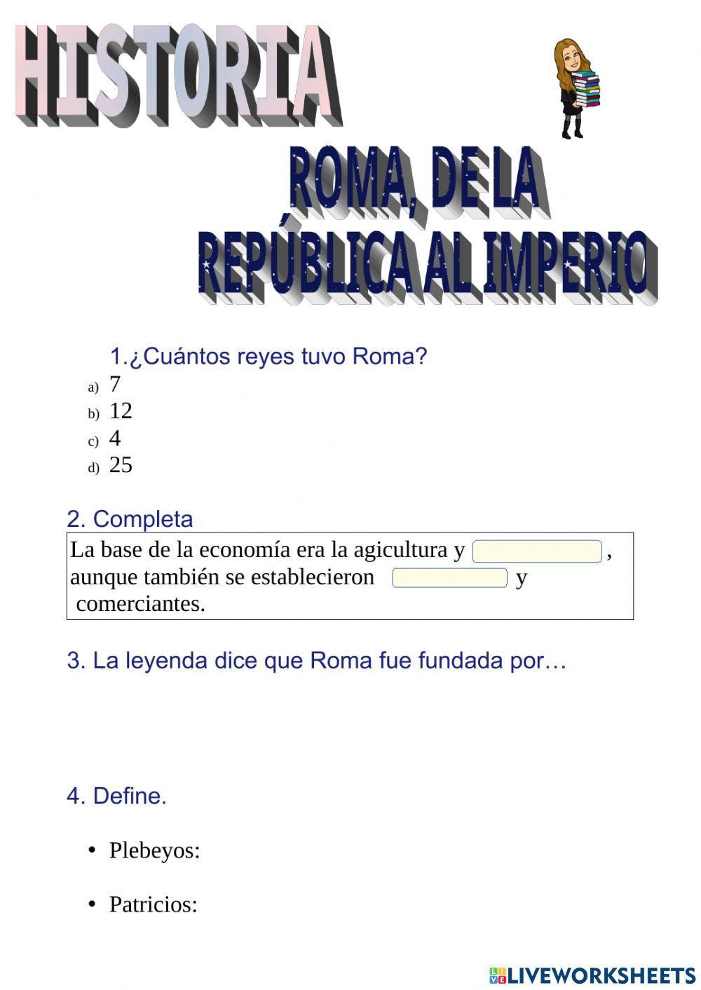 Roma, de la republica al imperio