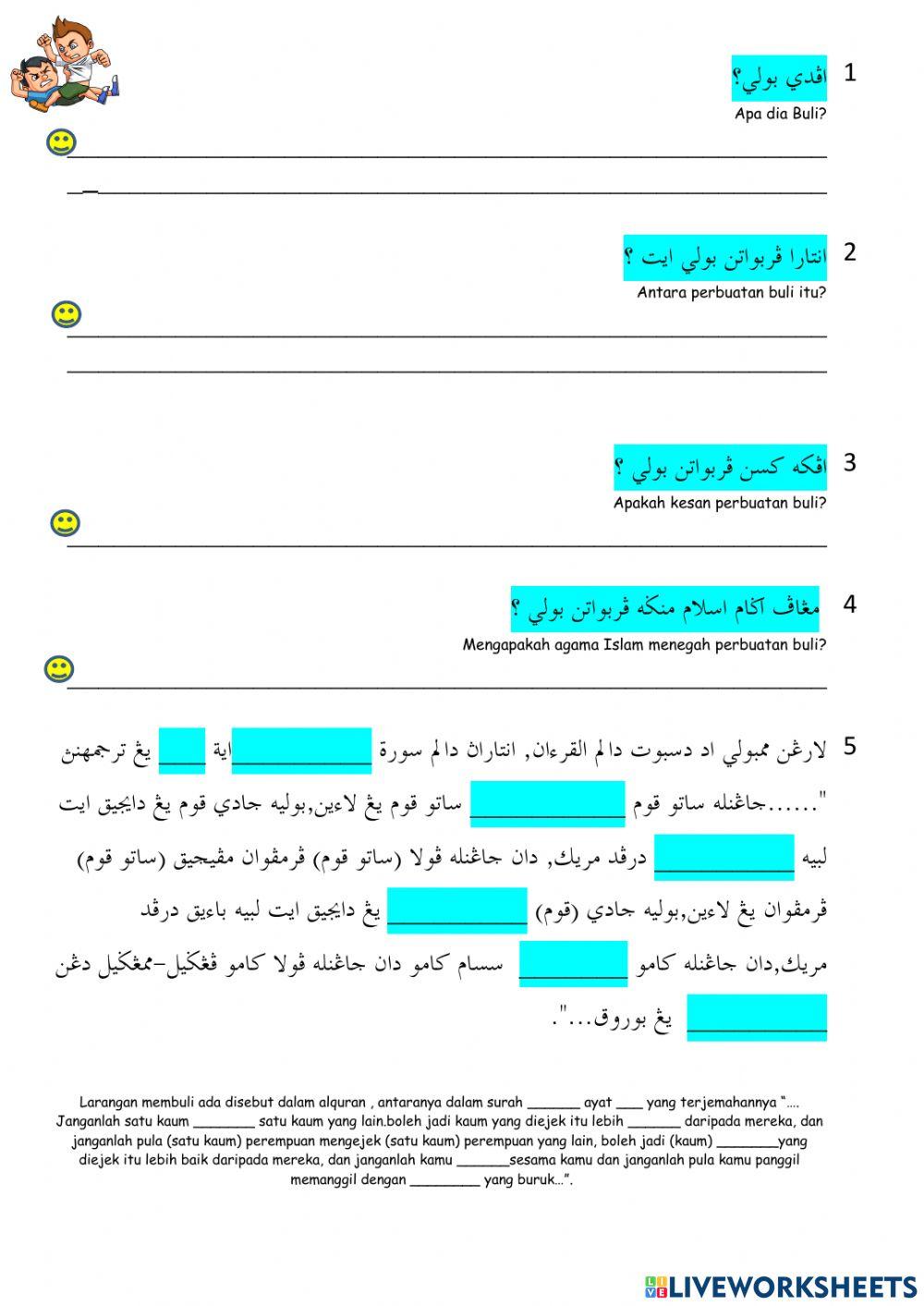 Akhlak Mulia- larangan Membuli