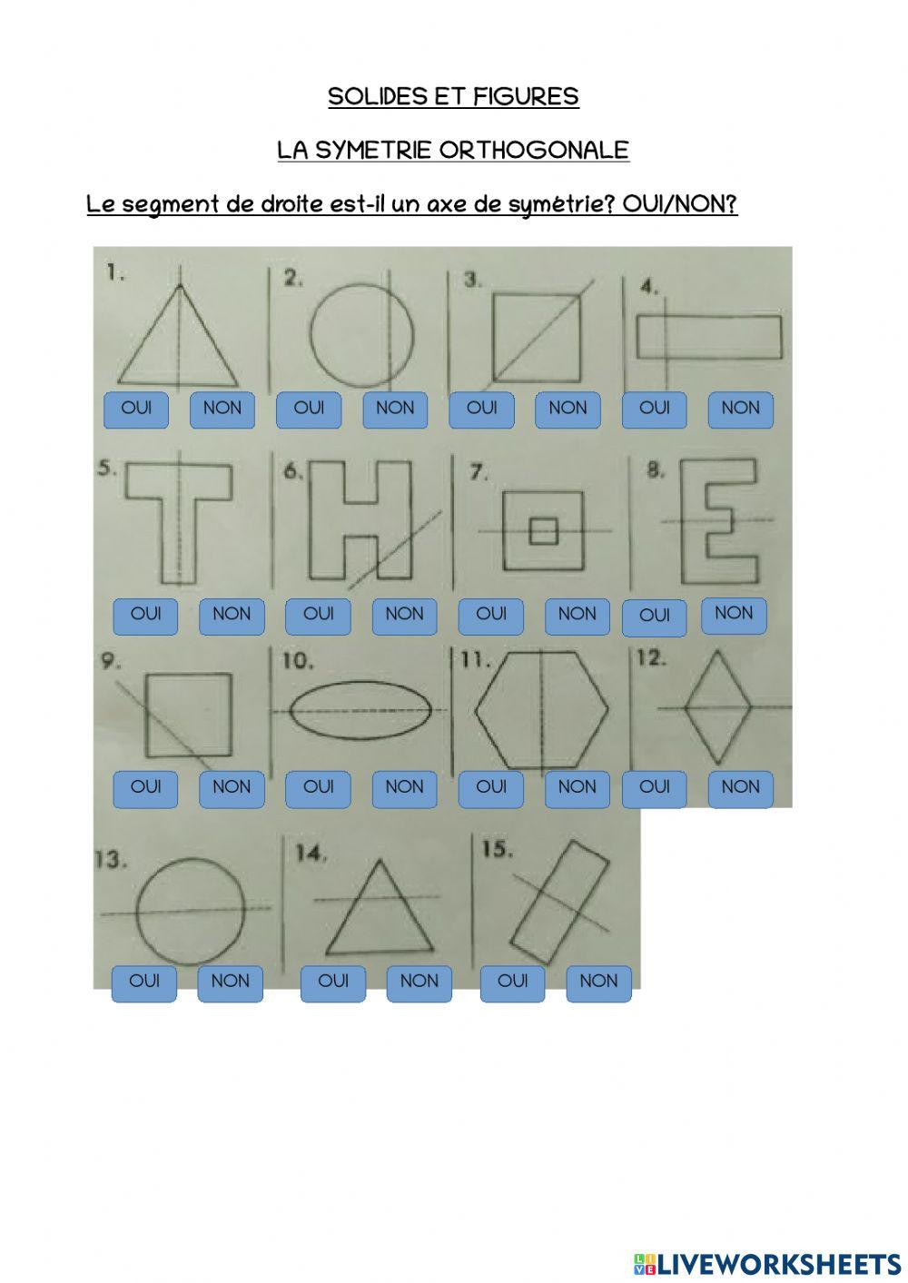 Axe de symétrie oui ou non