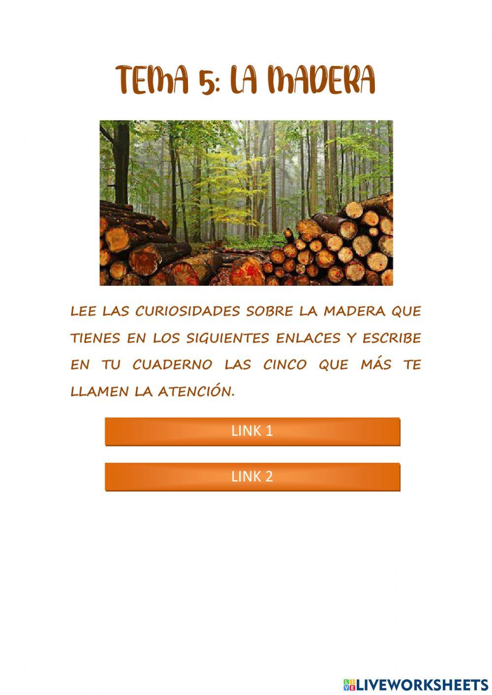 CURIOSIDADES SOBRE LA MADERA