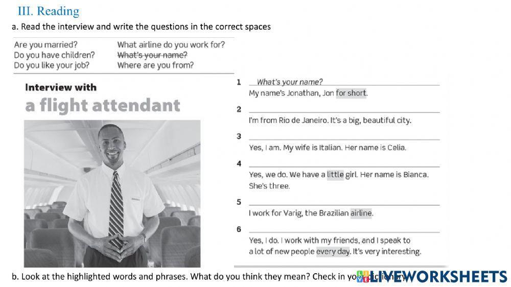 Unit 5B: A very long flight