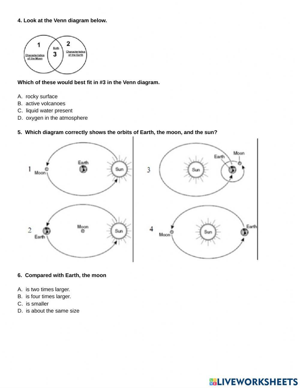 4.6 Earth, Moon, and Sun Quiz