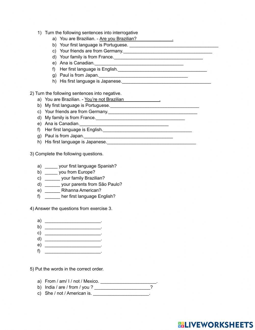 Yes-no questions and negatives