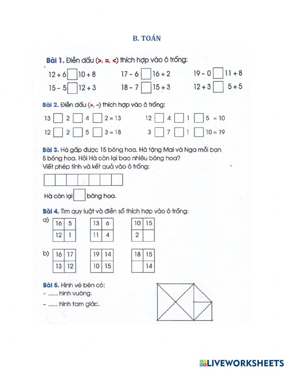 Phiếu bổ trợ nâng cao số 7