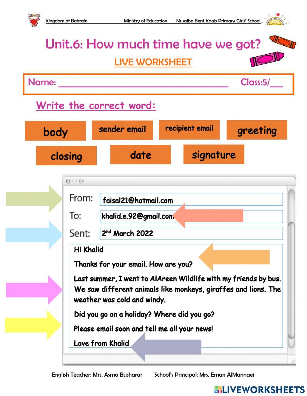 Unit 6 how much time have you got lesson 6 online exercise for live