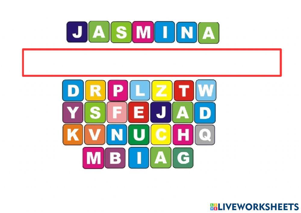 Ficha nombre Jasmina