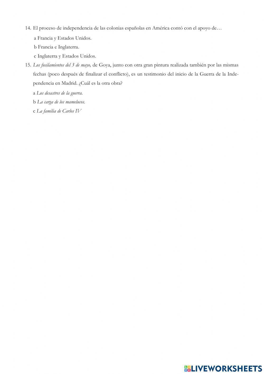 La crisis del Antiguo Régimen