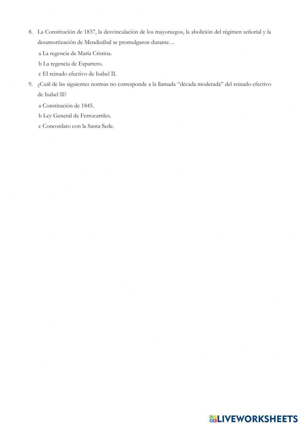 Reinado de Isabel II