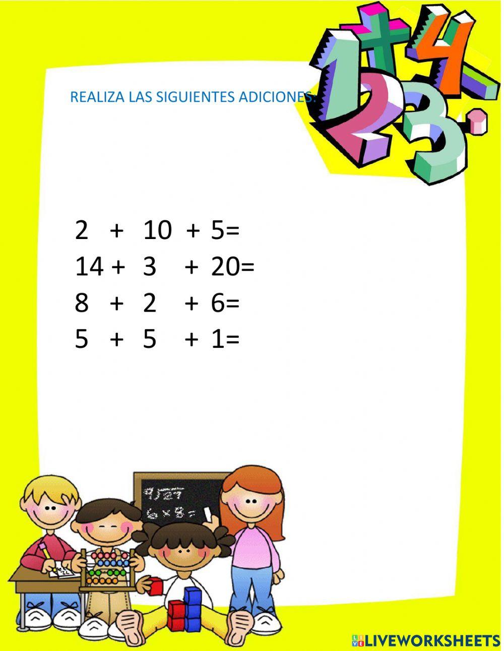 Adicion con mas de dos sumando