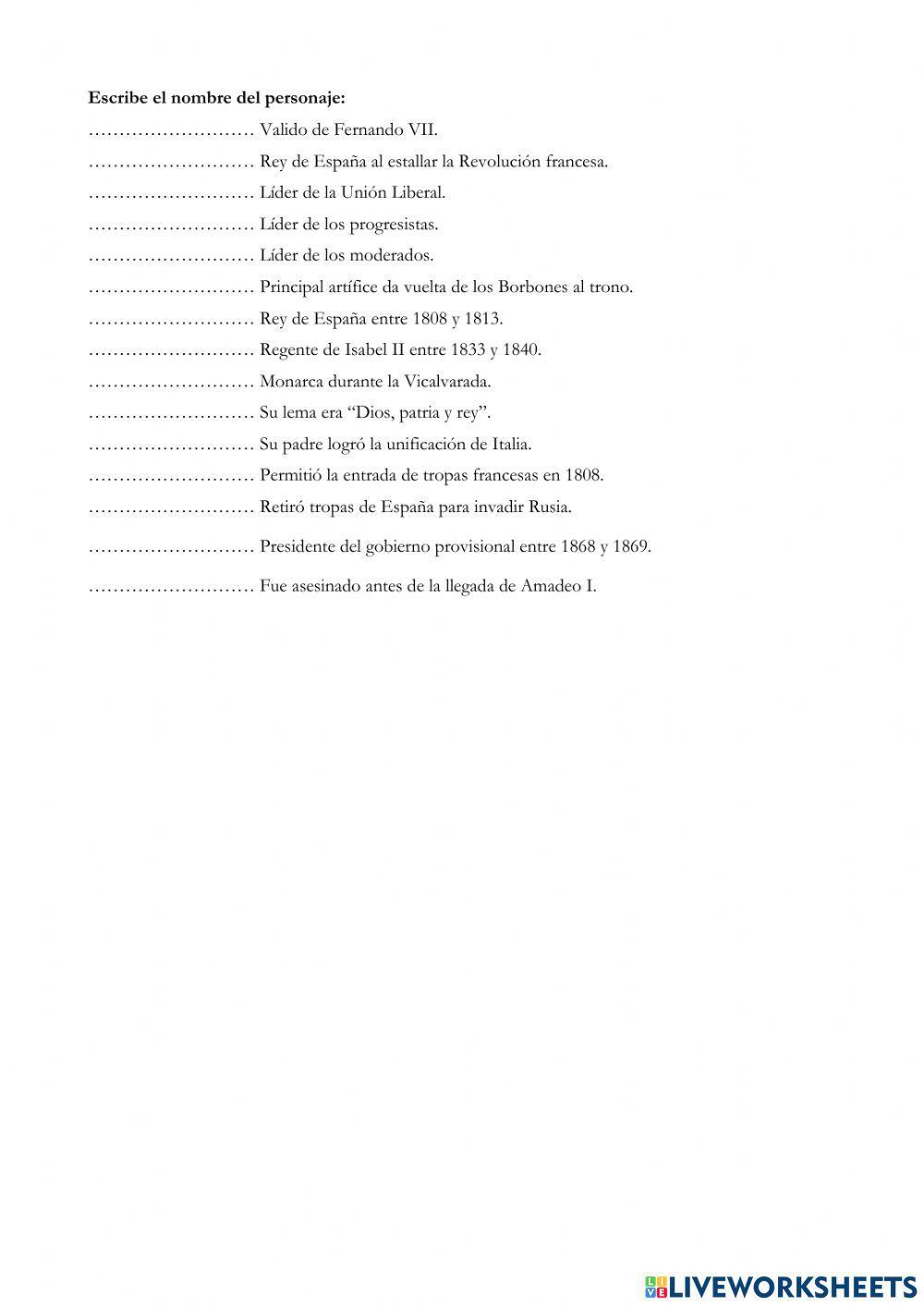 Quién es quién. De la caída del Antiguo Régimen al Sexenio Revolucionario