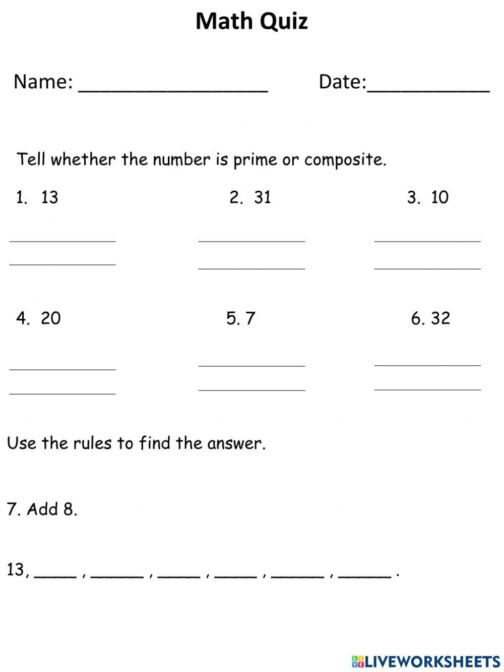 Math 1906778 | Nancy Peña | Live Worksheets