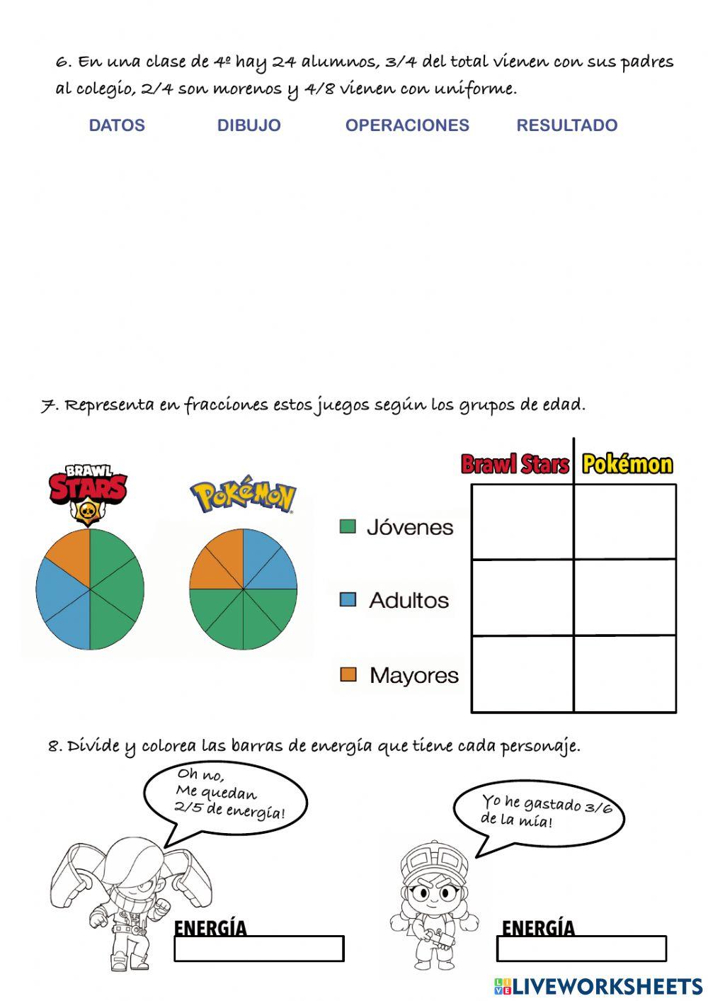 Prueba fracciones 4º