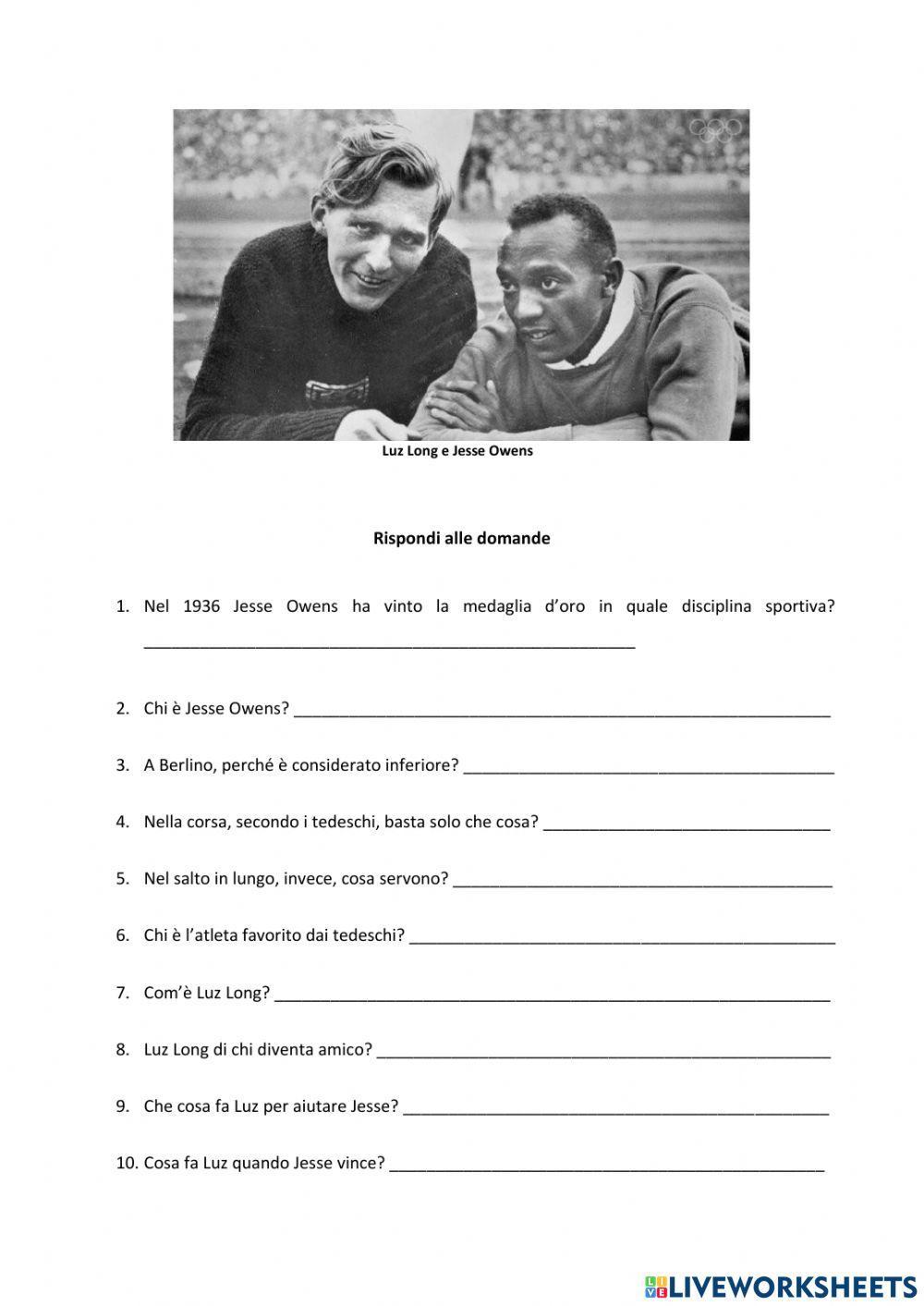 Jesse Owens e Luz Long