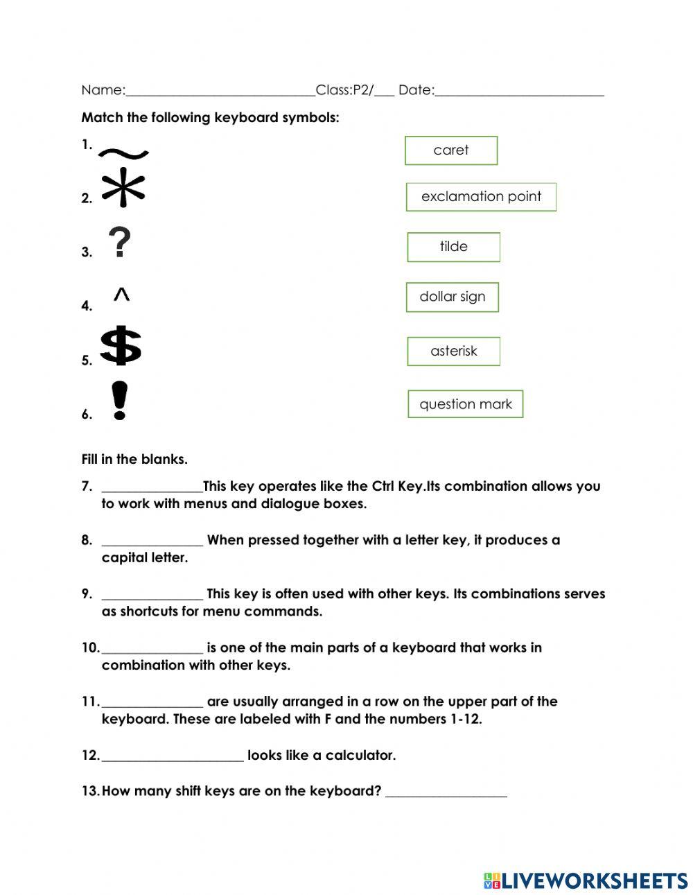 Symbols & Command Keys -keyboard