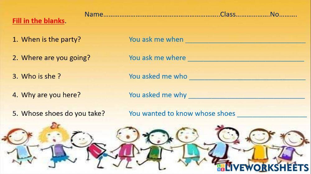 Reported speech(question)