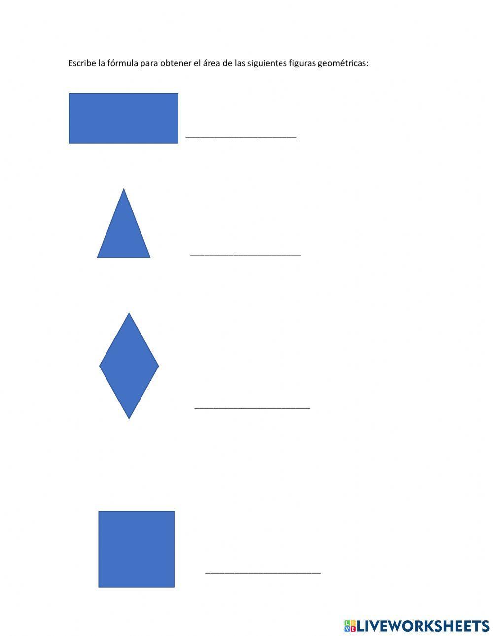 Fórmulas de área de figuras
