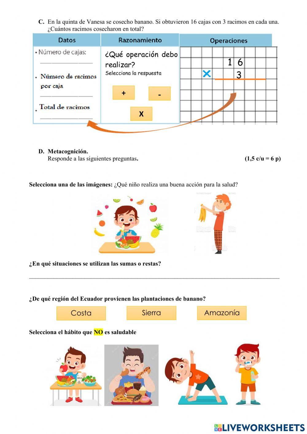 Evaluación 1er Quimestre