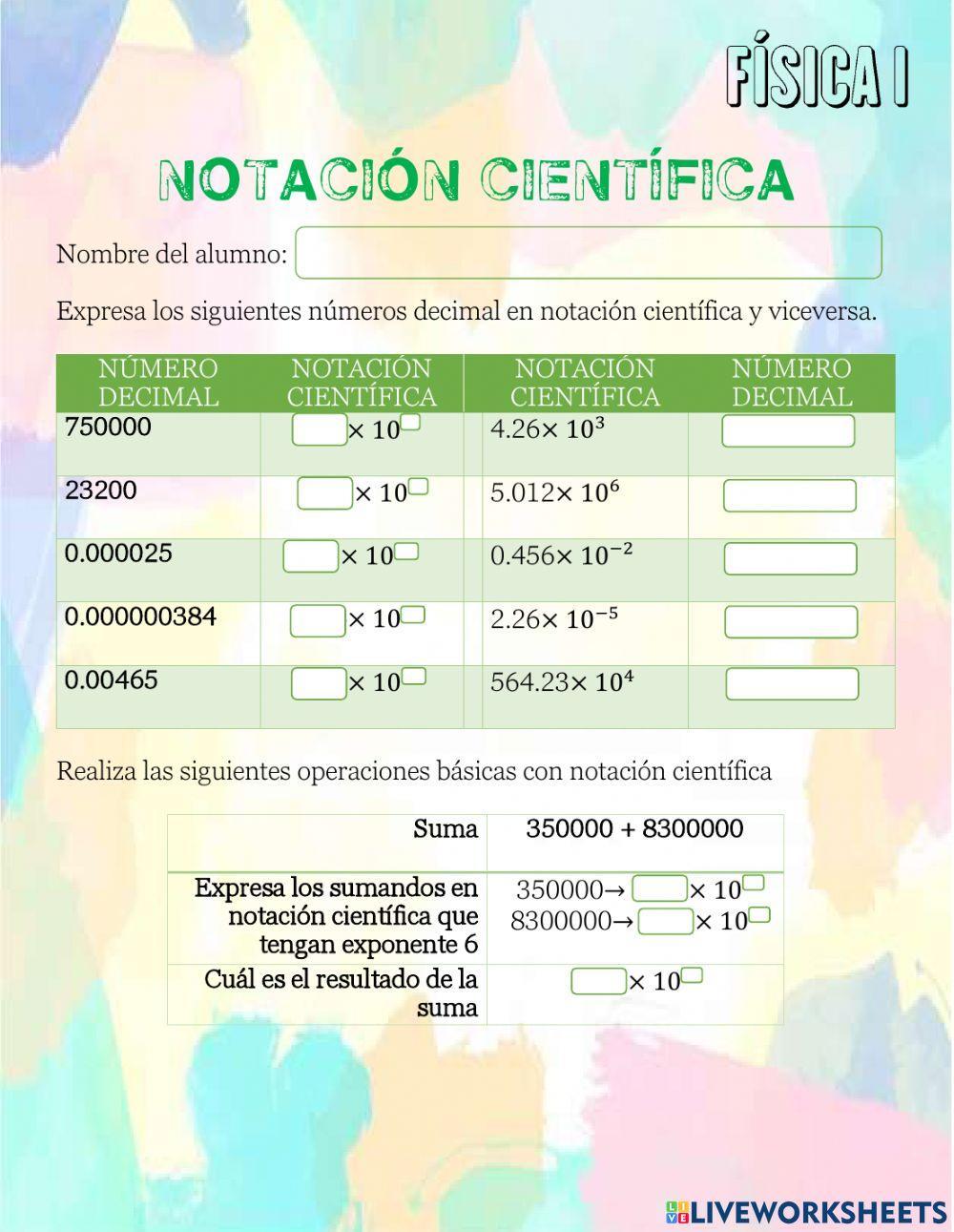 Notación científica