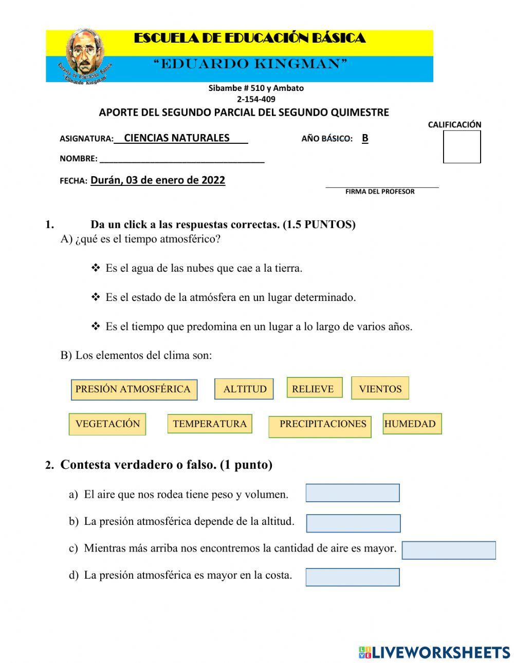 El tiempo atmosférico