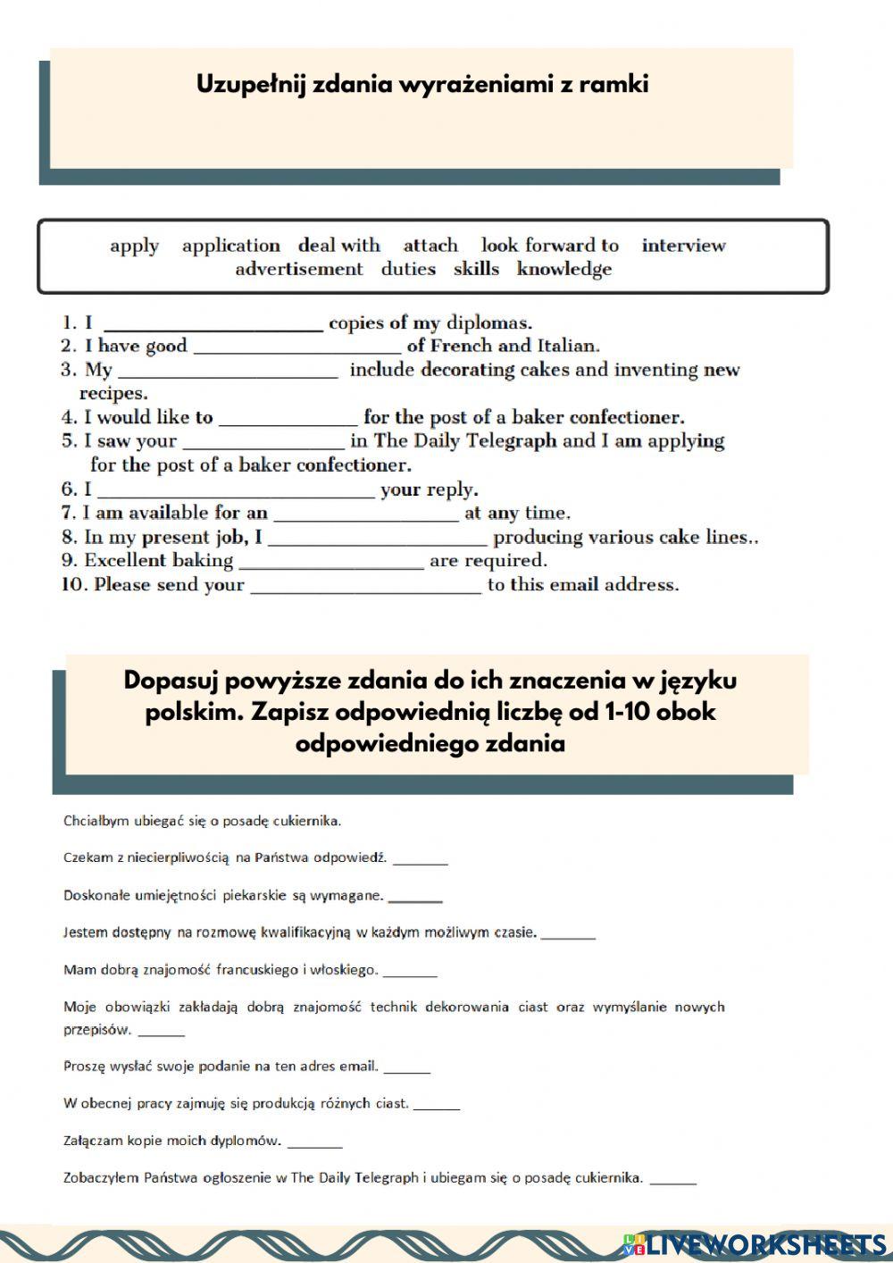 CV - Baker Confectioner