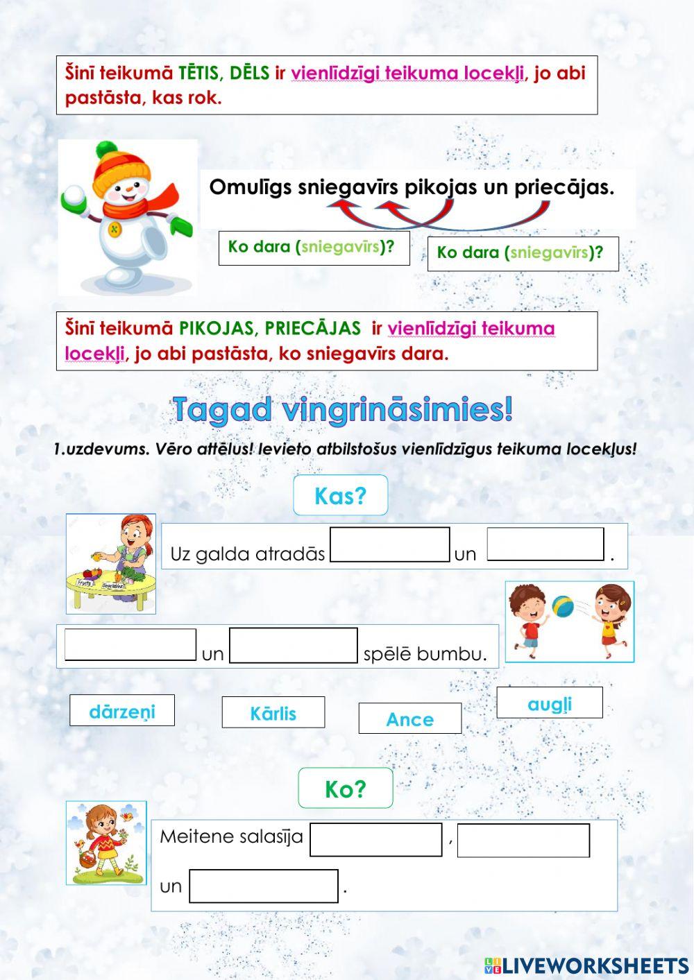 Vienlīdzīgi teikuma locekļi