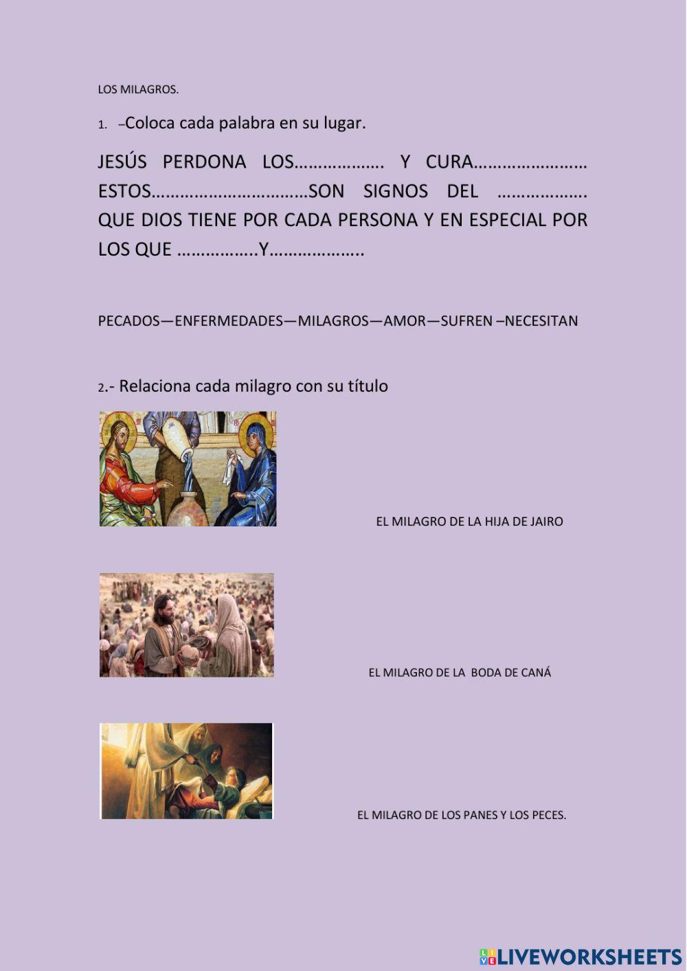 Los milagros y las parábolas