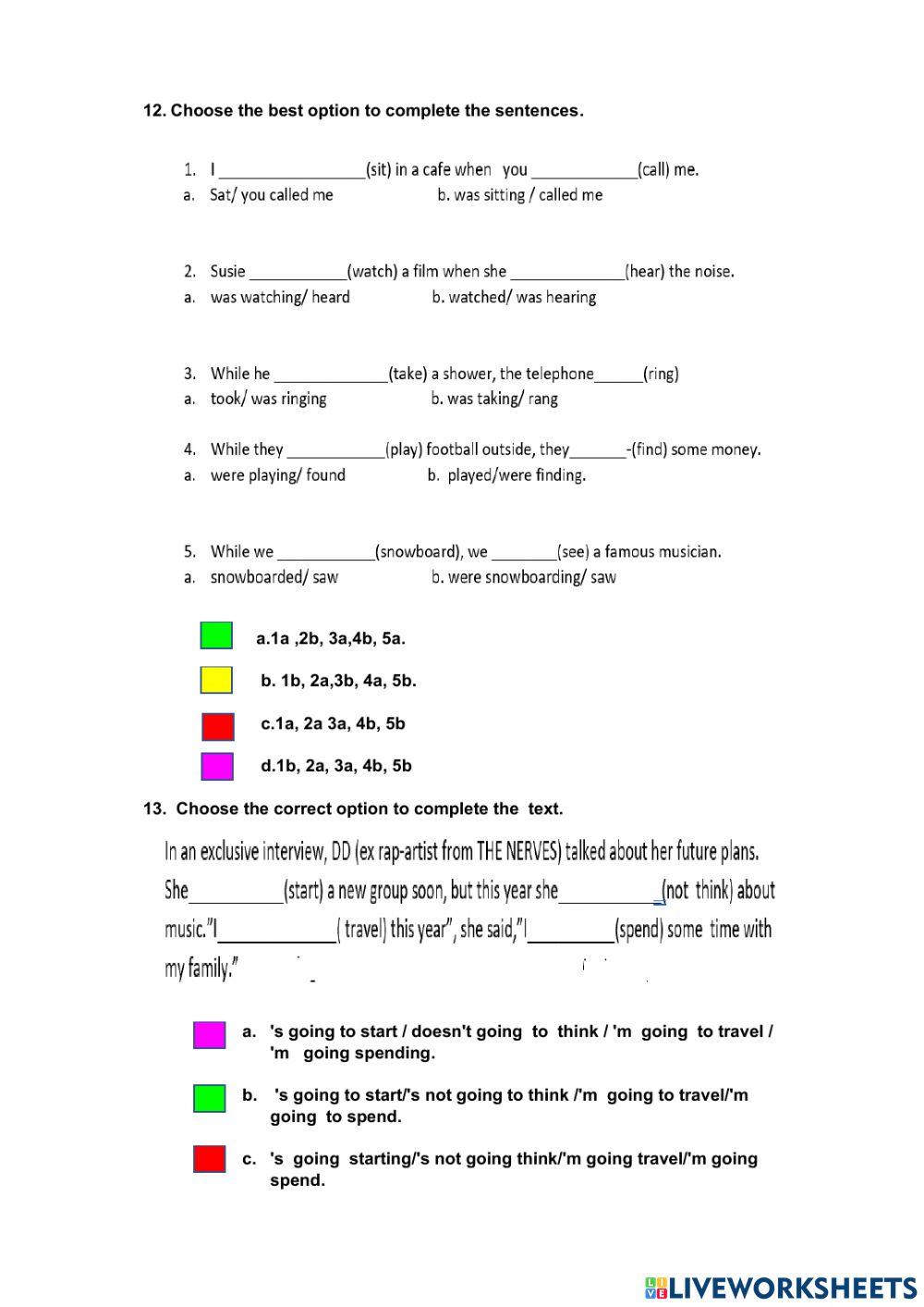 English test p2q2  for 9th EGB