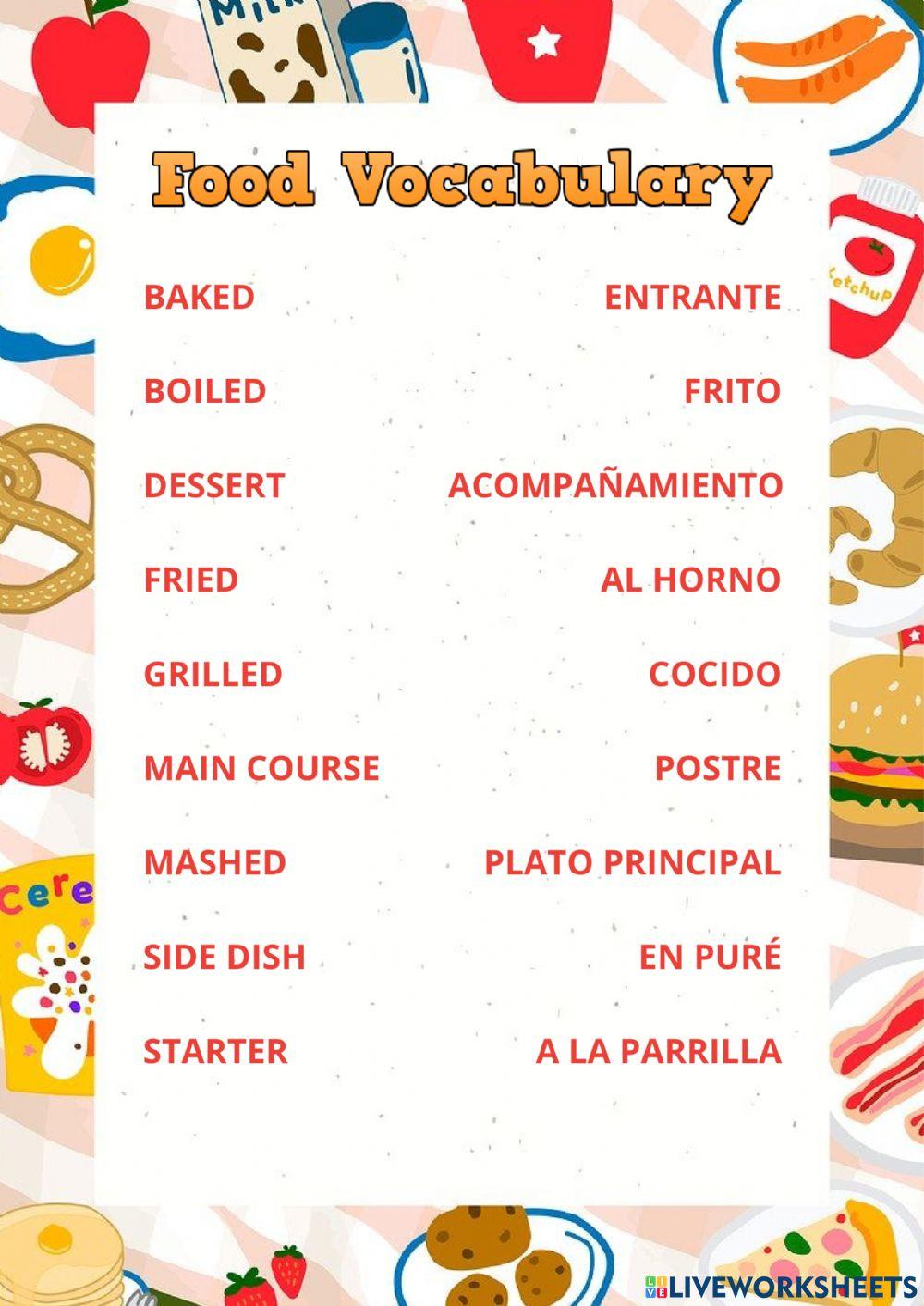 Food Vocabulary