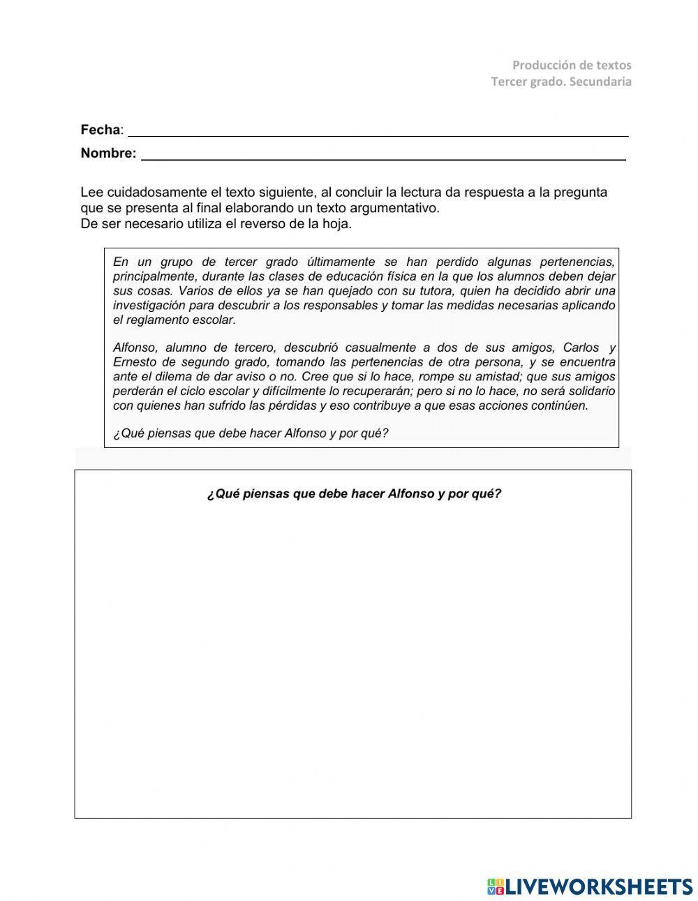 Producción de textos sisat 2022