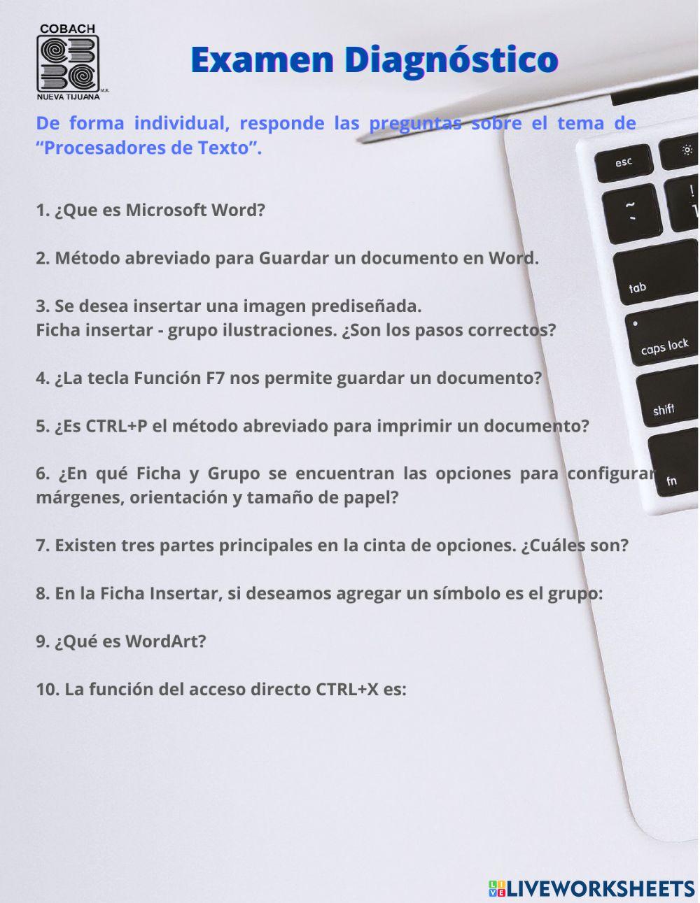 Examen Diagnóstico